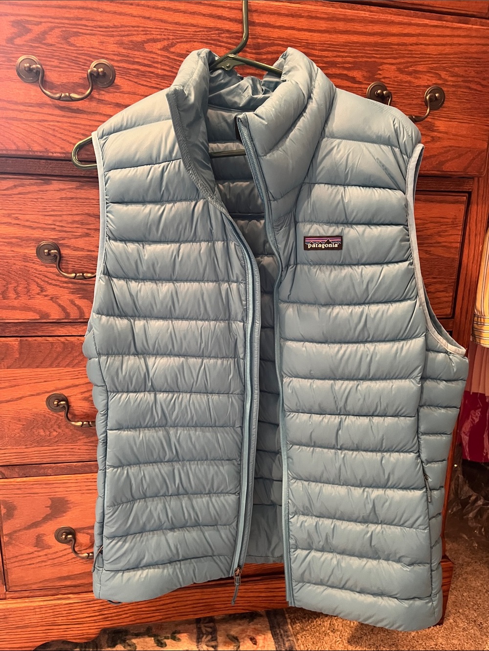 Patagonia Men’s Light Blue Quilted Down Vest